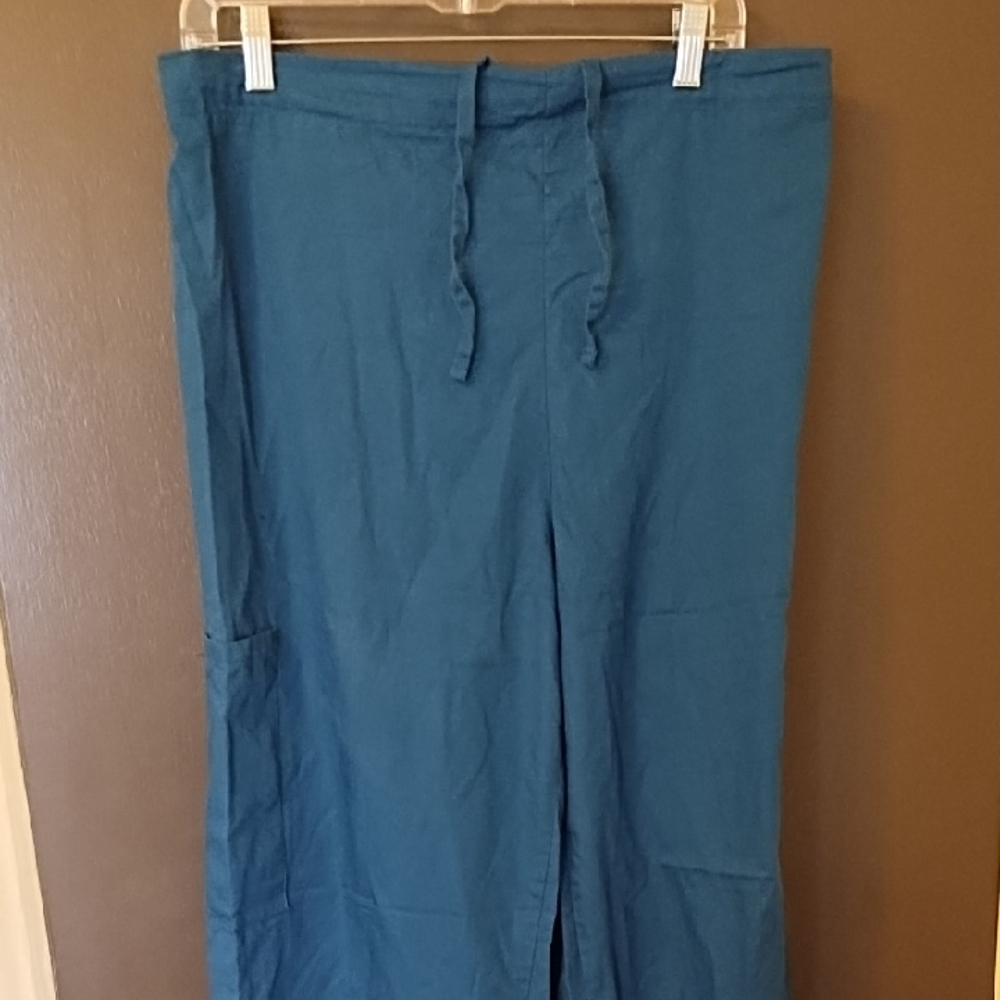 Teal Wide-Leg Pants